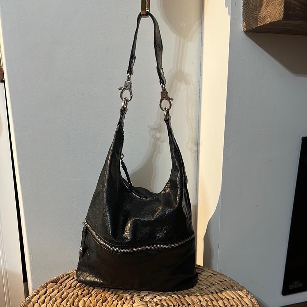 Hobo the original black Leather Shoulder Bag